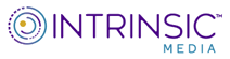 White and Purple Intrinsic Media logo